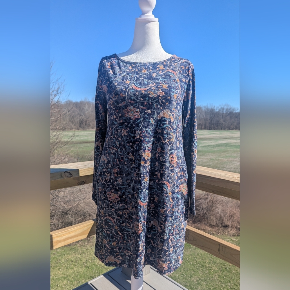 Peruvian Connection Pima Cotton Midi Dress Lightweight